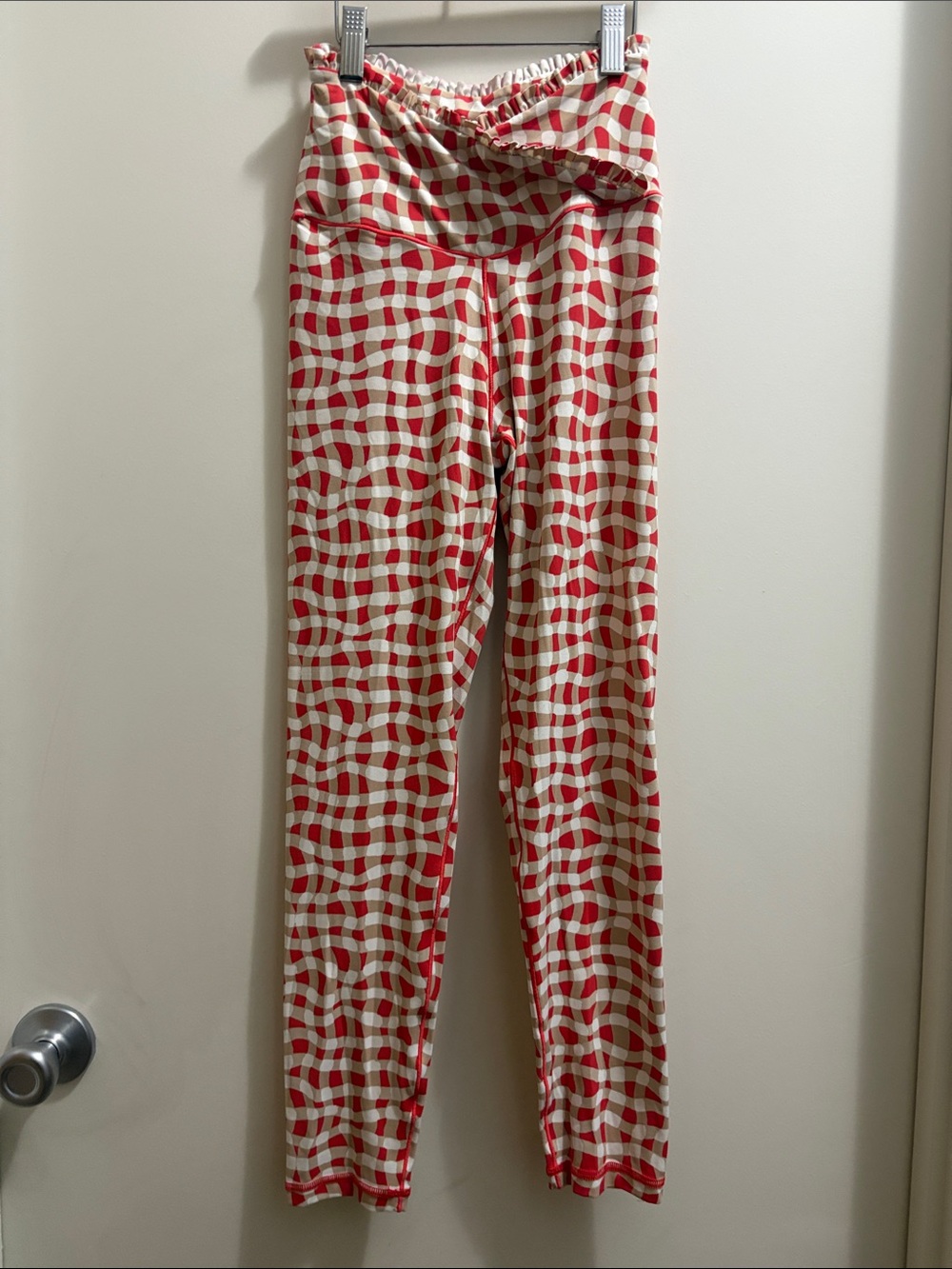 Women’s Red & Cream Patterned Leggings